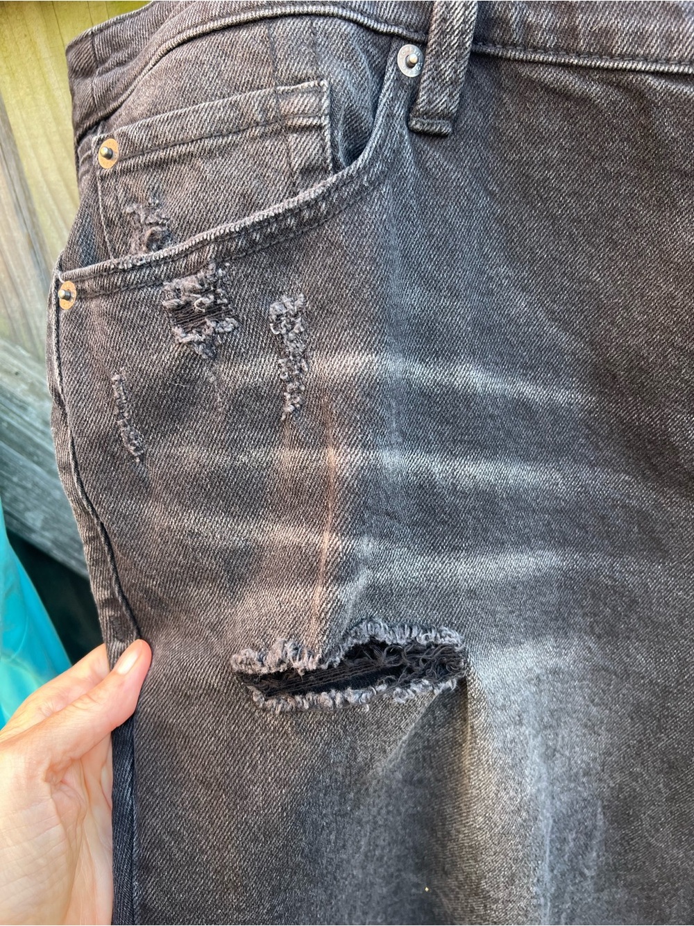 Torrid Black crop boyfriend Distressed mid rise Jeans - Picture 6 of 8